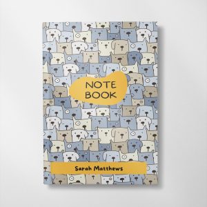 personalised dog design notebook