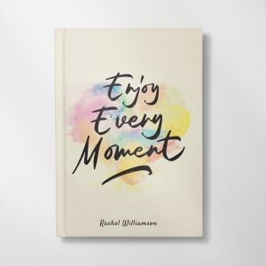 personalised Enjoy every moment design notebook