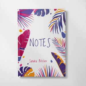 personalised Floral illustration design notebook