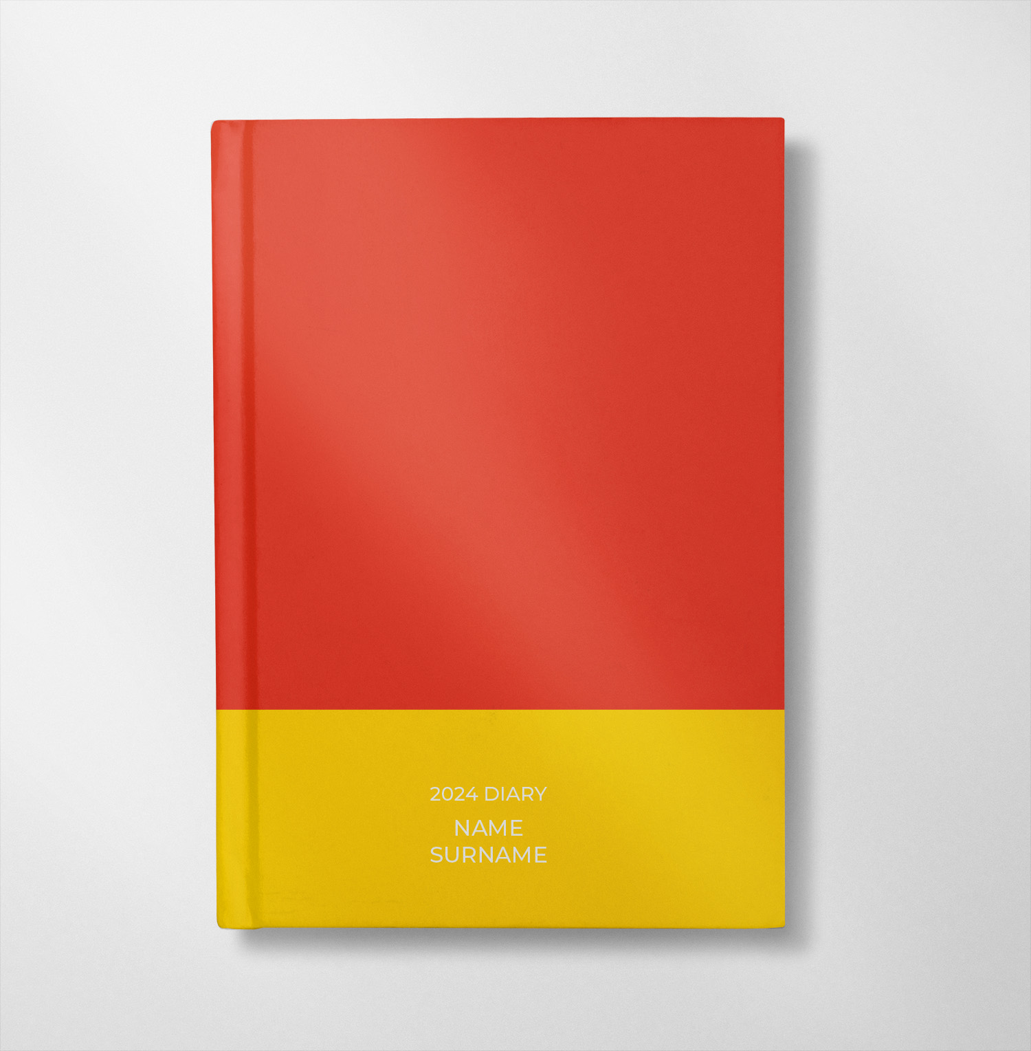 2024 Diary - Red and Yellow - Block Colour - Paper Journals