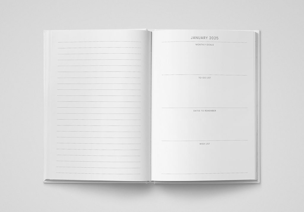 2025 diary monthly do lists and goals